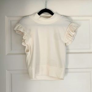 storia cropped white top